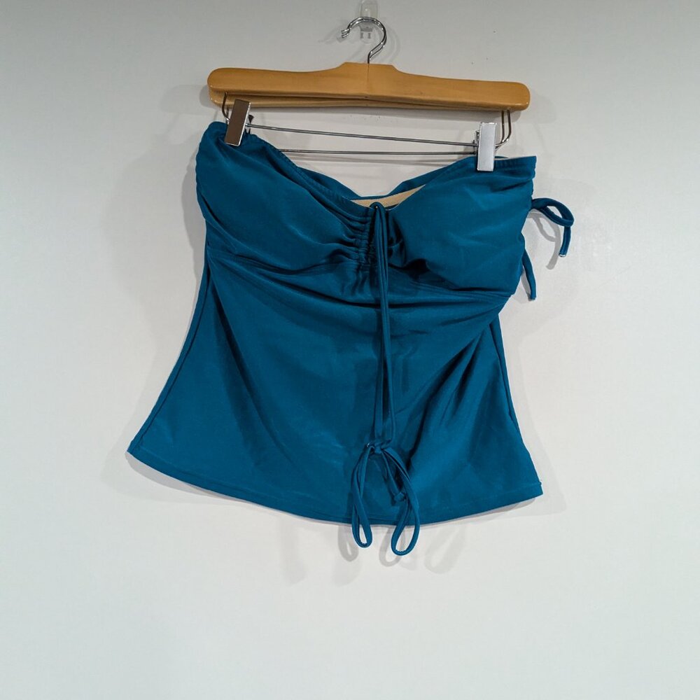 Long Tall Sally Halter Tankini Bathing Suit Teal Size 10